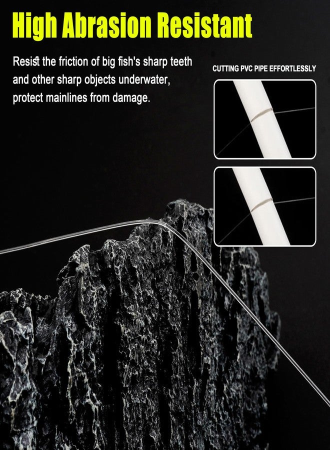 SILANON Fluorocarbon Fishing Leader, 12pcs Fluorocarbon Leader Line with Swivels Snap Invisible Fishing Wire Leader Connect Tackle Lures Bait Hooks for Saltwater Freshwater - Image 5